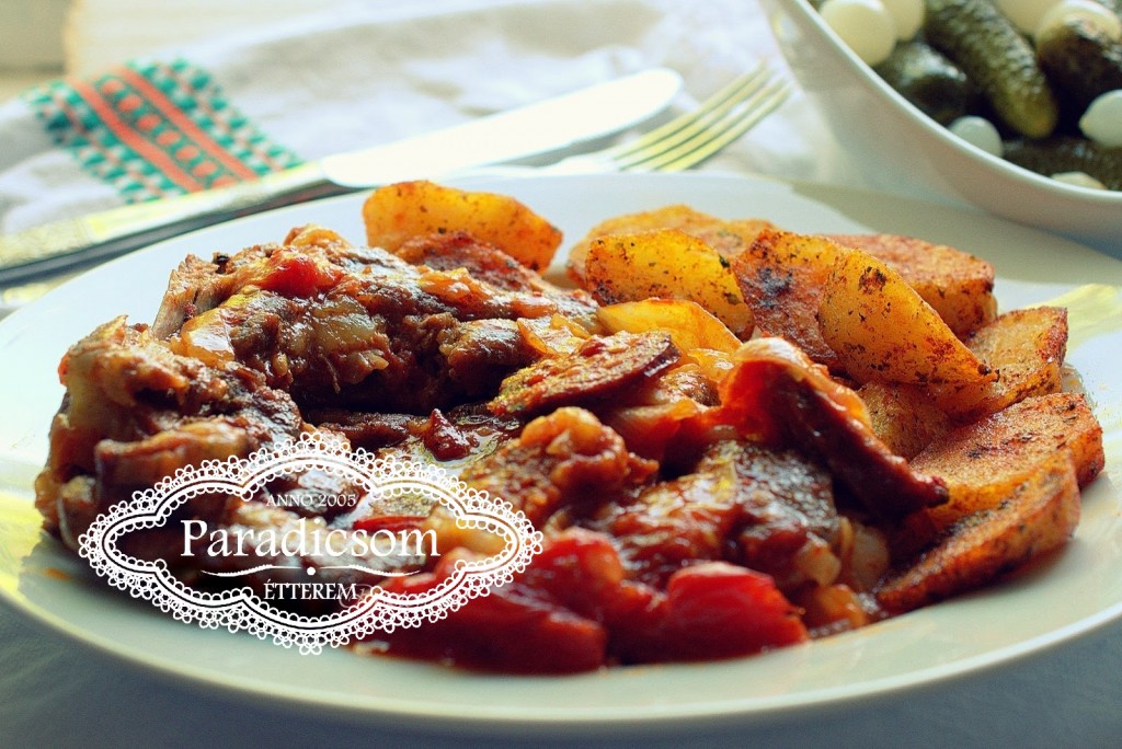 Magyaros pácolt sertéstarja